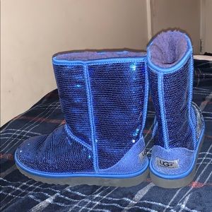 Women’s size 8 Royal Blue sequin UGGs